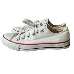 CONVERSE x VINTAGE Chuck taylor 80's white low top sneakers USA Made men's 5